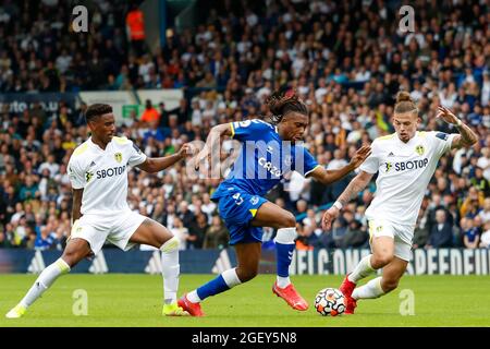 Alex Iwhi #17 d'Everton en action pendant le match à Leeds, Royaume-Uni le 8/21/2021. (Photo de James Heaton/News Images/Sipa USA) Banque D'Images