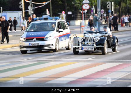 Vienne. Autriche. Les Journées classiques de Vienne 21.-22. Août 2021. Le musée de l'automobile roulant au centre de Vienne. Banque D'Images