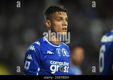 Samuele Ricci (Empoli) Pendant la série italienne UN match entre Empoli 1-3 Lazio au stade Carlo Castellani le 21 août 2021 à Empoli, Italie. (Photo de Maurizio Borsari/AFLO) Banque D'Images