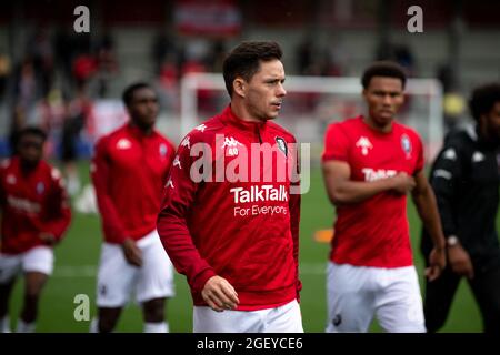 Stade Peninsula. Salford City 0-1 Swindon Town. Ian Henderson de Salford City FC. 21 août 2021. Banque D'Images