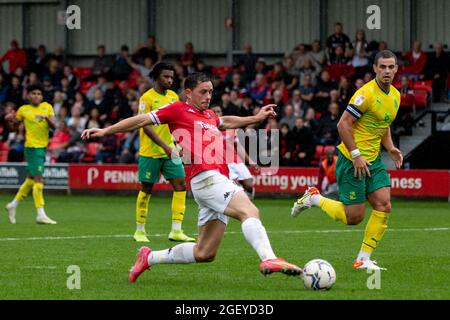 Stade Peninsula. Salford City 0-1 Swindon Town. Ian Henderson de Salford City FC. 21 août 2021. Banque D'Images