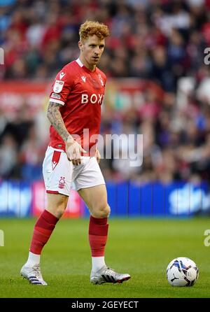 Jack Colback de Nottingham Forest pendant le match de championnat Sky Bet au City Ground, Nottingham. Date de la photo: Mercredi 18 août 2021. Banque D'Images