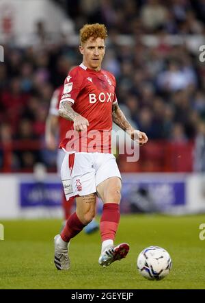 Jack Colback de Nottingham Forest pendant le match de championnat Sky Bet au City Ground, Nottingham. Date de la photo: Mercredi 18 août 2021. Banque D'Images