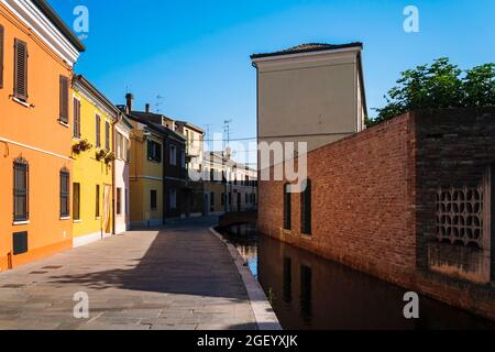 Comacchio dans la région Emilie-Romagne/Italie: Paysage urbain Banque D'Images