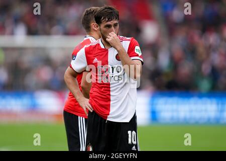 ROTTERDAM, PAYS-BAS - AOÛT 22 : Orkun Kokcu de Feyenoord pendant le match néerlandais Eredivisie entre Feyenoord et Vas-y Eagles au Stadion Feijenoord de Kuip le 22 août 2021 à Rotterdam, pays-Bas (photo de Yannick Verhoeven/Orange Pictures) Banque D'Images