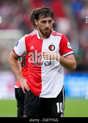 ROTTERDAM, PAYS-BAS - AOÛT 22 : Orkun Kokcu de Feyenoord pendant le match néerlandais Eredivisie entre Feyenoord et Vas-y Eagles au Stadion Feijenoord de Kuip le 22 août 2021 à Rotterdam, pays-Bas (photo de Yannick Verhoeven/Orange Pictures) Banque D'Images