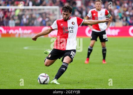 ROTTERDAM, PAYS-BAS - AOÛT 22 : Orkun Kokcu de Feyenoord pendant le match néerlandais Eredivisie entre Feyenoord et Vas-y Eagles au Stadion Feijenoord de Kuip le 22 août 2021 à Rotterdam, pays-Bas (photo de Yannick Verhoeven/Orange Pictures) Banque D'Images