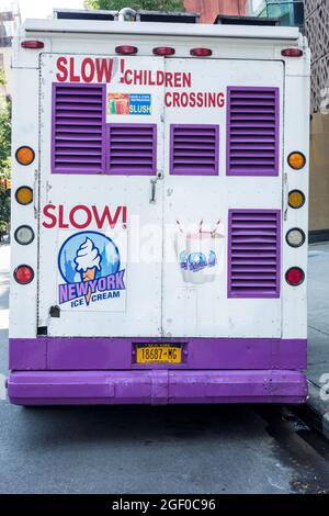 Camion de glace à New York, NY, États-Unis Banque D'Images