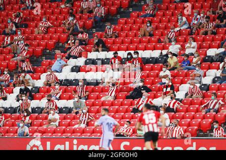 Bilbao fans (Bilbao), 21 AOÛT 2021 - football / Soccer : vue générale des fans de Bilbao pendant le match espagnol "la Liga Santander" entre Athletic Club de Bilbao 1-1 FC Barcelone à l'Estadio San Mames à Bilbao, Espagne. (Photo de Mutsu Kawamori/AFLO) Banque D'Images
