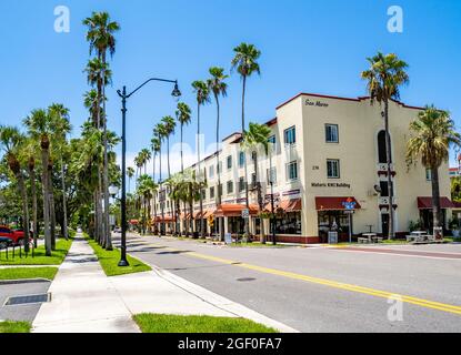 Tampa Avenue dans le centre-ville historique de Venise Floride Etats-Unis Banque D'Images