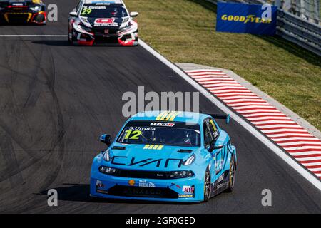 12 Urrutia Santiago (uru), Cyan Performance Lynk & Co, Lync & Co 03 TCR, actionpendant la course WTCR 2021 de la FIA en Hongrie, 4ème tour de la FIA World Touring car Cup 20, Hungaroring, du 22 au 2021 août 2021 à Budapest - photo Grégory Lenmand / DPPI Banque D'Images