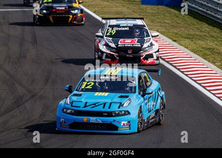 12 Urrutia Santiago (uru), Cyan Performance Lynk & Co, Lync & Co 03 TCR, actionpendant la course WTCR 2021 de la FIA en Hongrie, 4ème tour de la FIA World Touring car Cup 20, Hungaroring, du 22 au 2021 août 2021 à Budapest - photo Grégory Lenmand / DPPI Banque D'Images