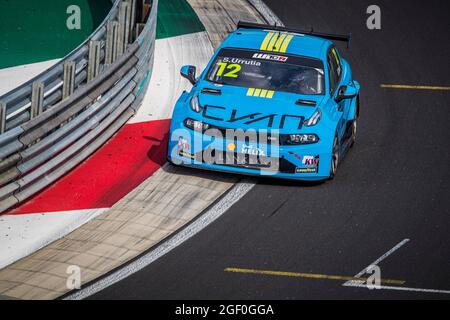 12 Urrutia Santiago (uru), Cyan Performance Lynk & Co, Lync & Co 03 TCR, action lors de la course WTCR 2021 de la FIA en Hongrie, 4ème tour de la FIA World Touring car Cup 20, Hungaroring, du 22 au 2021 août 2021 à Budapest - photo Grégory Lenmand / DPPI Banque D'Images