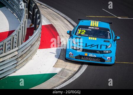 12 Urrutia Santiago (uru), Cyan Performance Lynk & Co, Lync & Co 03 TCR, action lors de la course WTCR 2021 de la FIA en Hongrie, 4ème tour de la FIA World Touring car Cup 20, Hungaroring, du 22 au 2021 août 2021 à Budapest - photo Grégory Lenmand / DPPI Banque D'Images