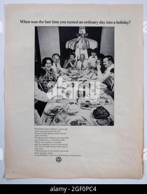 Publicité du magazine Vintage Life, 22 octobre 1971, États-Unis Banque D'Images