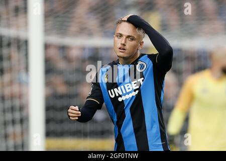 Noa Lang du Club photographié lors d'un match de football entre le Club Brugge KV et Beerschot va, dimanche 22 août 2021 à Bruges, le jour 5 du 2021-2022 'Ju Banque D'Images