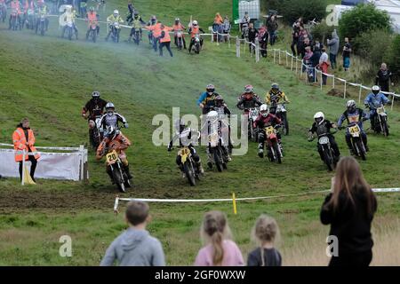 Hawick, Royaume-Uni. 22 août 2021. Action de la série 5 de l'événement du Scottish TwinSHOCK Scramble Club qui s'est tenu près de Hawick le dimanche 22 août 2021 crédit : Rob Gray/Alamy Live News Banque D'Images