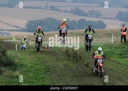 Hawick, Royaume-Uni. 22 août 2021. Action de la série 5 de l'événement du Scottish TwinSHOCK Scramble Club qui s'est tenu près de Hawick le dimanche 22 août 2021 crédit : Rob Gray/Alamy Live News Banque D'Images