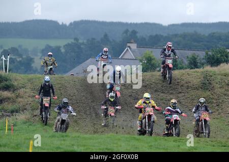 Hawick, Royaume-Uni. 22 août 2021. Action de la série 5 de l'événement du Scottish TwinSHOCK Scramble Club qui s'est tenu près de Hawick le dimanche 22 août 2021 crédit : Rob Gray/Alamy Live News Banque D'Images