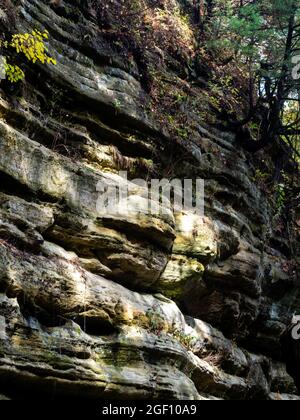 French Canyon, Starved Rock State Park, près d'Ottawa, Illinois, États-Unis, lors d'une belle journée d'automne. Banque D'Images