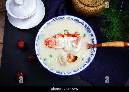 Passez le porridge de crabe Banque D'Images
