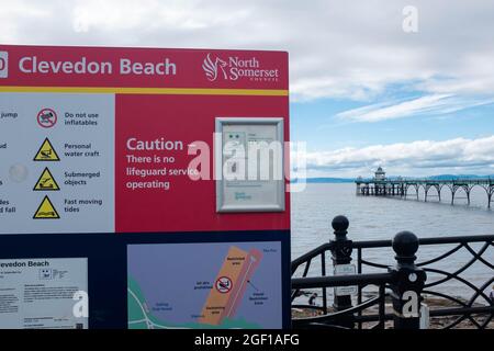 Clevedon Pier, près de Bristol, Royaume-Uni Banque D'Images