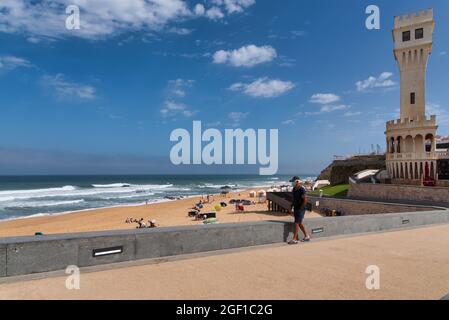 Torres Vedras, Portugal. 14 août 2021. Plage de Santa Cruz à Torres Vedras Portugal. Banque D'Images