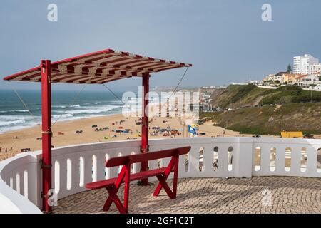 Torres Vedras, Portugal. 14 août 2021. Plage de Santa Cruz à Torres Vedras Portugal. Banque D'Images