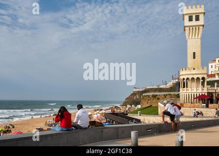 Torres Vedras, Portugal. 14 août 2021. Plage de Santa Cruz à Torres Vedras Portugal. Banque D'Images