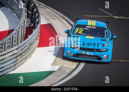 12 Urrutia Santiago (uru), Cyan Performance Lynk & Co, Lync & Co 03 TCR, action lors de la course WTCR 2021 de la FIA en Hongrie, 4ème tour de la FIA World Touring car Cup 20, Hungaroring, du 22 au 2021 août 2021 à Budapest - photo Gregory Lenmand / DPPI Banque D'Images