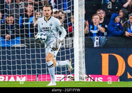 BRUGGE, BELGIQUE - 22 AOÛT : Simon Mignolet du Club Brugge lors du match Jupiler Pro League entre le Club Brugge et Beerschot à Jan Breydelstadion le 22 août 2021 à Brugge, Belgique (photo de Joris Verwijst/Orange Pictures) Banque D'Images