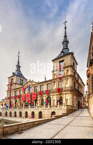 Hôtel de ville, Tolède, Castille-la Manche, Espagne Banque D'Images