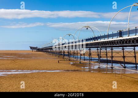 Southport Pier ; Merseyside ; Royaume-Uni Banque D'Images