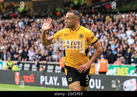 Wolverhampton, Royaume-Uni. 22 août 2021. Marçal #5 de Wolverhampton Wanderers en action pendant le match à Wolverhampton, Royaume-Uni le 8/22/2021. (Photo de Mark Cosgrove/News Images/Sipa USA) crédit: SIPA USA/Alay Live News Banque D'Images