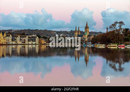 Truro ; le matin ; de Boscawen Park ; Cornwall ; Royaume-Uni Banque D'Images