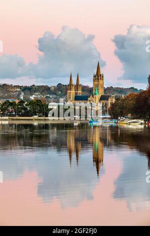 Truro ; le matin ; de Boscawen Park ; Cornwall ; Royaume-Uni Banque D'Images