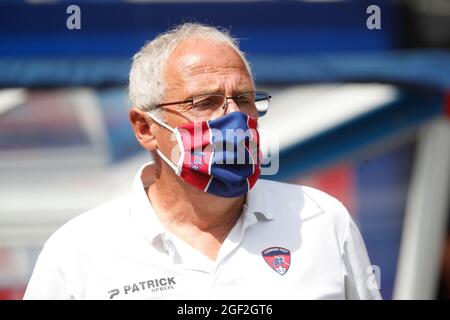 Pascal GASTIEN entraîneur de Clermont lors du championnat français Ligue 1 match de football entre l'Olympique Lyonnais et Clermont foot 63 le 22 août 2021 au stade Groupama à Decines-Charpieu près de Lyon, France - photo Romain Biard / Isports / DPPI Banque D'Images