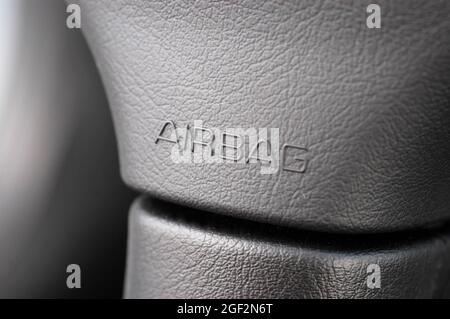 Airbag dans une voiture, Allemagne Banque D'Images