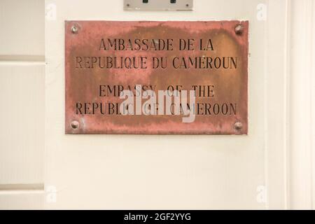 Ambassade de Camroon à la section consulaire et Chanhery à l'Amaliatreet à la Haye aux pays-Bas Banque D'Images