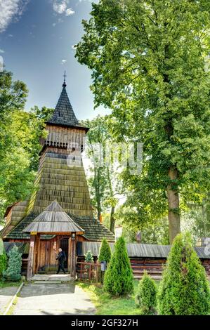 Église Saint-Michel Archange de Dębno, Pologne Banque D'Images