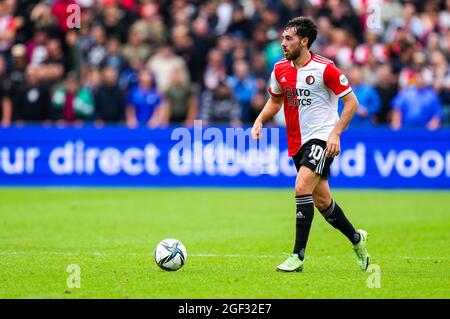 ROTTERDAM, PAYS-BAS - AOÛT 22 : Orkun Kokcu de Feyenoord pendant le match néerlandais Eredivisie entre Feyenoord et Vas-y Eagles au Stadion Feijenoord de Kuip le 22 août 2021 à Rotterdam, pays-Bas (photo de Yannick Verhoeven/Orange Pictures) Banque D'Images