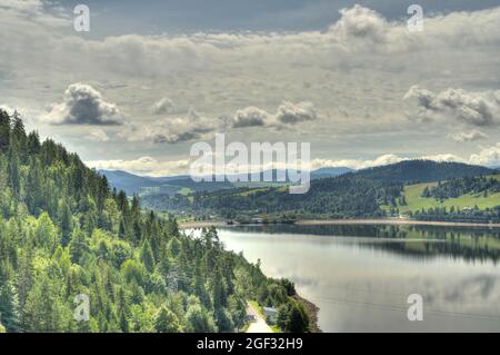 Niedzica, sud de la Pologne, HDR image Banque D'Images