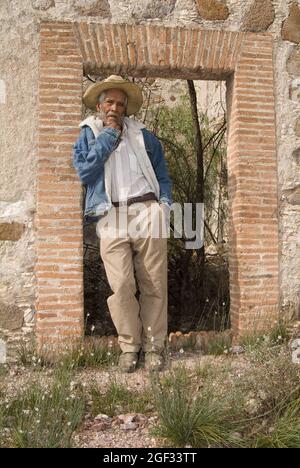 San Miguel de Allende, Mexique: 23 mars 2007 - vieil homme, Mineral de Possos, province de Guanajuato, Mexique Banque D'Images