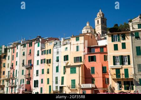 Détails architecturaux et de construction du village de Portovenere Ligurie Italie Banque D'Images