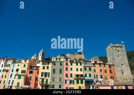 Détails architecturaux et de construction du village de Portovenere Ligurie Italie Banque D'Images