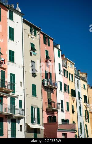 Détails architecturaux et de construction du village de Portovenere Ligurie Italie Banque D'Images