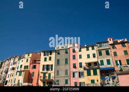 Détails architecturaux et de construction du village de Portovenere Ligurie Italie Banque D'Images