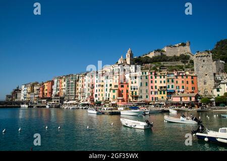 Détails architecturaux et de construction du village de Portovenere Ligurie Italie Banque D'Images