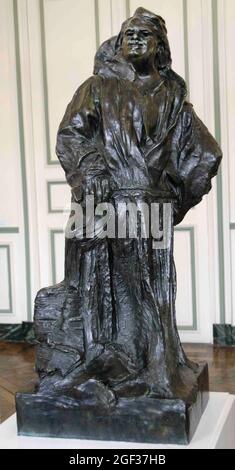 Auguste Rodin (1840-1917). Sculpteur français. Balzac dans une robe de moine, vers.1893. Bronze. La fonderie Georges Rudier. Musée Rodin. Paris. France. Banque D'Images