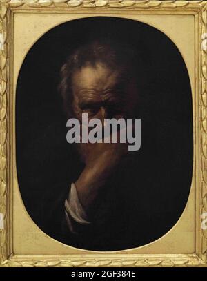 Heraclite d'Éphèse (544-484 av. J.-C.). Philosophe grec. Portrait de Heraclitus le philosophe, vers 1618, par David de Haen (1585-1622). Huile sur toile. N Banque D'Images